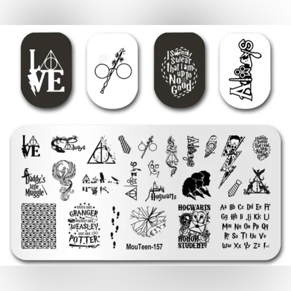 $5 NAIL STAMPING PLATE. STAINLESS STEEL WITH PLASTIC BASE. NEW. $5 IF BUNDLED - Picture 8 of 15